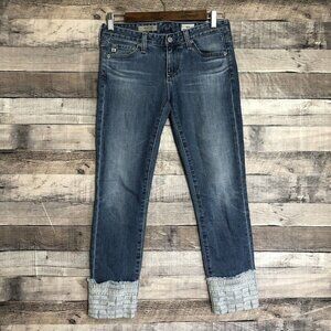 AG Adriano Goldschmied Jeans Womens Size 24 The Stilt Crop Cigarette Crop Cuffed